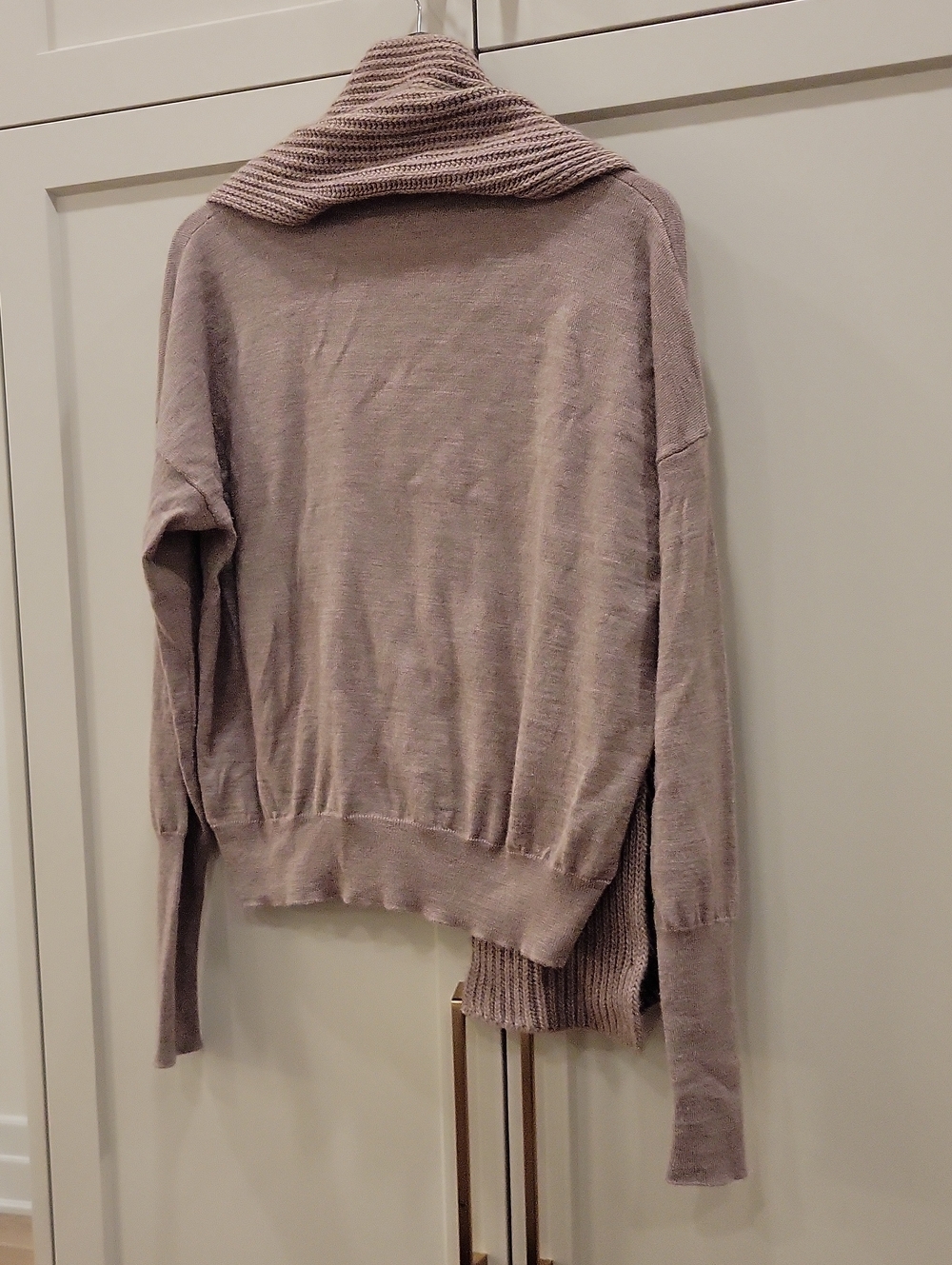 Maison Margiela MM6 Taupe Knit Cardigan with Attached Scarf sz M - Picture 5 of 16